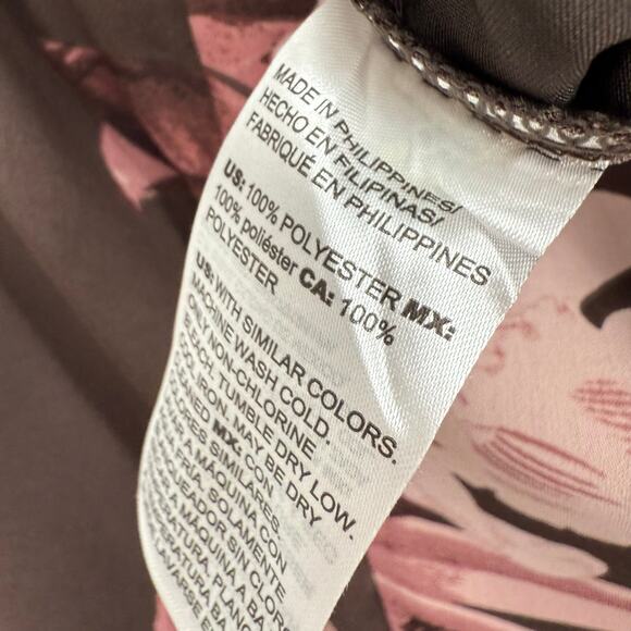 NEW NWT Chicos Sz Large/XL US 14P 2.5P Petite Wide Leg Pants Pink tROPICAL - Picture 7 of 8